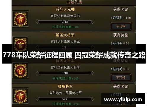 778车队荣耀征程回顾 四冠荣耀成就传奇之路